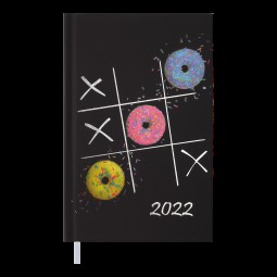 Ежедневник датированный  2022 SWEET, A6, черный